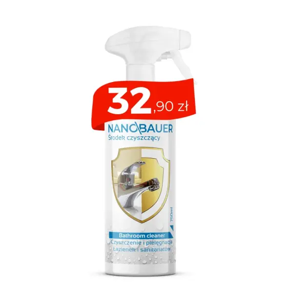 Płyn do mycia łazienki NANOBAUER BATHROOM CLEANER 750 ML